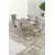 HANAH HOME Rasklopivi trpezarijski sto i stolice (7 delova) Esla Anthracite Gold Grey