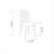 Hanah Home Trpezarijski set Costa, 5 delova, Belo-antracit