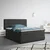 Boxspring Krevet Palace 180/200 cm , grafitno siva