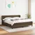 shumee Box spring postelja z vzmetnico temno rjava 160x200 cm blago