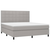 vidaXL Box spring postelja z vzmetnico LED sv. siva 160x200 cm blago