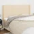 Vidaxl Vzglavje z ušesi krem 163x16x118/128 cm blago