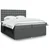 Vidaxl Box spring postelja z vzmetnico temno siva 200x200 cm blago