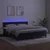 Vidaxl Box spring postelja z vzmetnico LED tem. zelena 180x200cm žamet