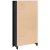 Visoka komoda crna 80 x 35 x 154 cm od masivne borovine
