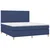Vidaxl Box spring postelja z vzmetnico modra 160x200 cm blago