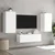 Zidni TV ormarić s LED svjetlima bijeli 40,5 x 35 x 80 cm