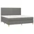 Vidaxl Box spring postelja z vzmetnico temno siva 200x200 cm blago
