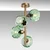 Opviq Luster Benek-15-14505, 40x40x55cm, IP20, Zlatno-zelene boje