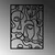 Opviq Zidna dekoracija Faces 2, 52x70 cm, 1.2 mm, Crna