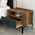 HANAH HOME Noćni stočić Lizbon 529 Walnut Anthracite