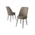 Hanah Home set trpezarijskih stolica Jaxe 4 kom, kapućino tkanina Babyface, braon metalne noge