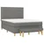 Vidaxl Box spring posteljni z vzmetnico temno siv 140x190 cm blago