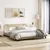 Vidaxl Posteljni okvir Dover krem 180x200 cm blago