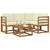 Set vanjskih sofa 5 kom. Prirodna i krem