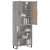 The Living Store The Living Store Visoka komoda siva sonoma 69,5x34x180 cm inženirski les - Visoka Omarica, (21660923)