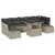 Set sofe s jastukom 8 pcs Svijetlo siva poliratan