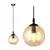 Luster na sajli COSMO 1xE14/10W/230V prečnik 14 cm crna/bež