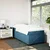 Vidaxl Box spring postelja z vzmetnico temno modra 100x200 cm žamet