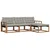 Set vanjskih sofa 4 kom. Prirodna i svjetlosiva