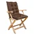 shumee Vrtna blazina 50x50x80 cm za stol, vodoodporna, rjava