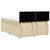 Vidaxl Box spring postelja z vzmetnico krem 160x200 cm blago