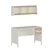 Hanah Home radni sto sa policom Ruby Desk + Shelf Set, Moonstone / orah