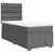 vidaXL Box spring postelja z vzmetnico temno siva 100x200 cm blago