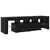 TV ormar 3 pcs Crni hrast 290 x 36,5 x 40 cm Konstruirano drvo