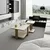 Hanah Home klub sto Via 20454, 40,9 cm, travertin / Rahle
