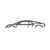 Opviq Zidna dekoracija Bugatti Veyron Silhouette, 70x13 cm, 1.5 mm, Crna