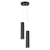 Sollux SL.1869 - Luster na sajli LAGOS 2xGU10/10W/230V crna