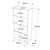 Hanah Home Polica 63,6x140x37,6cm Hrast-Crna