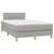 Vidaxl Box spring postelja z vzmetnico LED sv. siva 120x190 cm blago