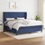 Vidaxl Box spring postelja z vzmetnico modra 180x200 cm blago