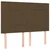 Vidaxl Box spring postelja z vzmetnico LED temno rjava 140x190cm blago