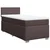 Vidaxl Box spring postelja z vzmetnico temno rjava 100x200 cm blago