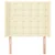 Uzglavlje s ušima krem 83x16x118/128 cm od umjetne kože