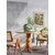 Hanah Home Trpezarijski sto i stolice Roma, 100x75x100 cm, 4 stolice, Smeđi