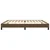 Vidaxl Posteljni okvir brez vzmetnice temno rjav 200x200 cm blago