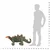 Samostojeći plišani dinosaur stegosaur zeleni XXL