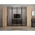 Hanah Home ormar sa reflektujućim staklom Nisa 20613, 270 cm, dore