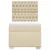 Vidaxl Box spring postelja z vzmetnico krem 90x190 cm blago