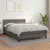 Vidaxl Box spring postelja z vzmetnico siv 140x190 cm umetno usnje