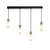 ITALUX PND-95331-4-BK - Luster na sajli SANTOS 4xG9/40W/230V crna