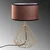 Opviq Stona lampa Diamond-S-713, 25x25x43 cm, IP20, Braon-zlatne boje