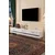 Hanah Home TV komoda Ilay, 180 cm, bela / srebrna