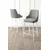 Hanah Home set od 2 barskih stolica Tera, siva tkanina Babyface, bele metalne noge