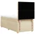 Vidaxl Box spring postelja z vzmetnico krem 90x190 cm blago