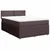 Vidaxl Box spring postelja z vzmetnico temno rjav 140x190 cm blago